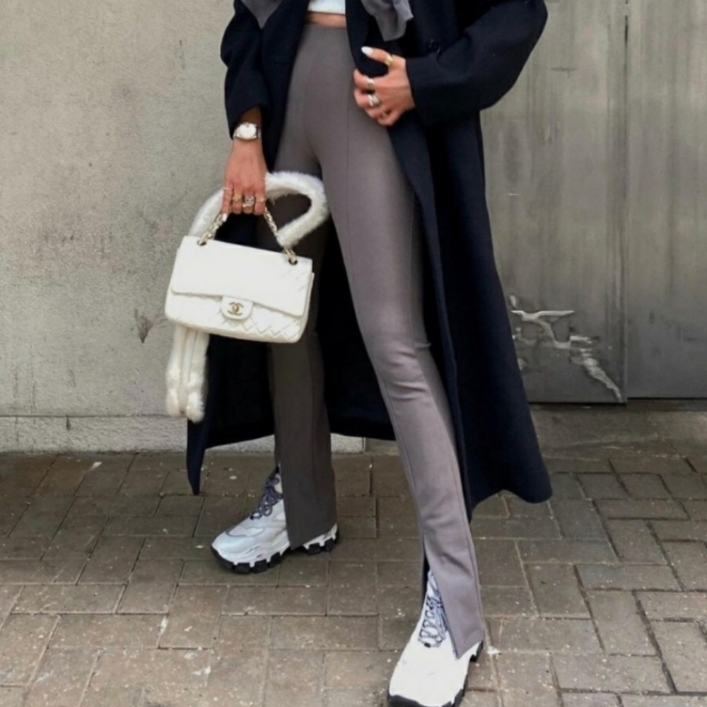 ZARA EXTRA LONG RIBBEE LEGGINGS